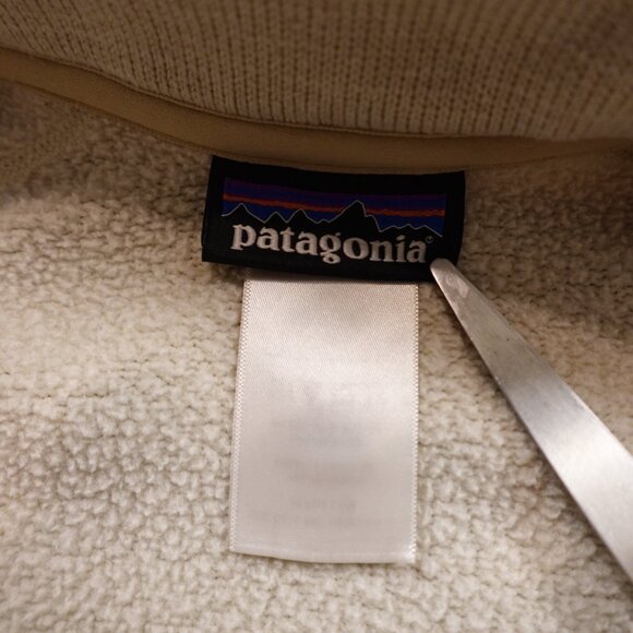Patagonia Better Sweater Jacket Girls XL (14) Oatmeal Fleece Zip-Up Outdoor - Picture 3 of 13